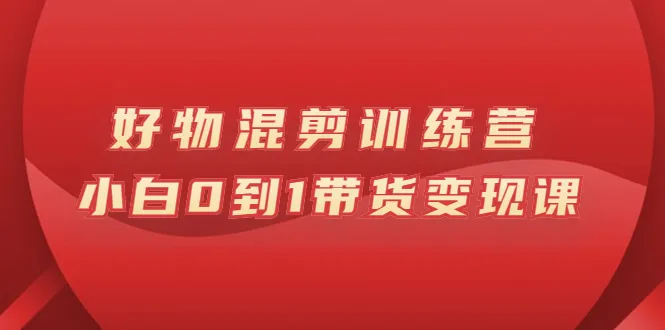 图片[1]-万三好物混剪训练营：小白0到1带货变现课-臭虾米网
