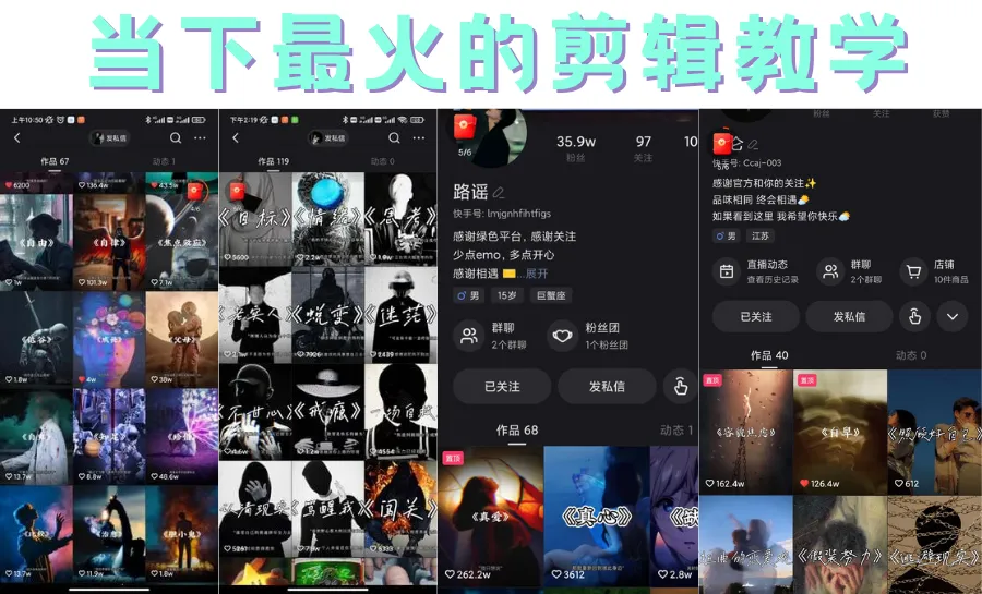 图片[1]-短时视频朦胧诗文案号制作教程，实操7天涨粉20W+小白20分钟看完直接上手-臭虾米网