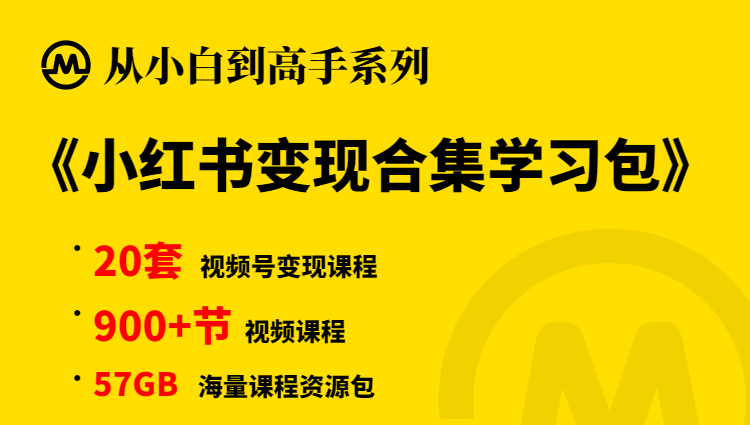 【小白到高手系列】小红书变现合集学习包-多课资源站