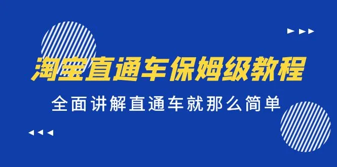 图片[1]-淘宝直通车保姆级教程，全面讲解直通车就那么简单！-臭虾米项目网