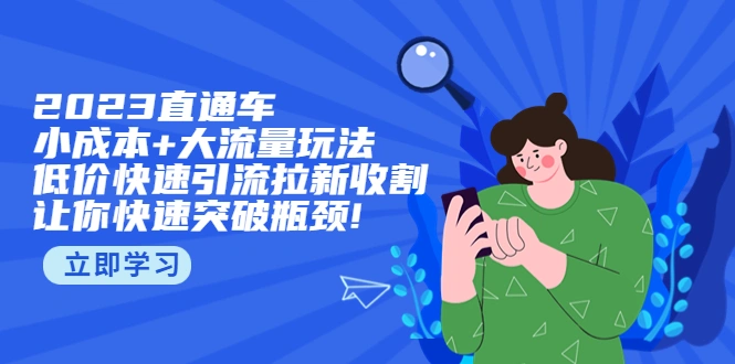 图片[1]-2023直通小成本+大流量玩法，低价快速引流拉新收割，让你快速突破瓶颈! -臭虾米项目网