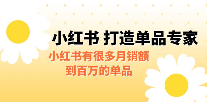 某公众号付费文章《小红书 打造单品专家》小红书有很多月销额到百万的单品-多课资源站