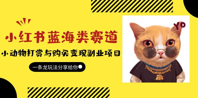 小红书蓝海类赛道：小动物打赏与购买变现副业项目，一条龙玩法分享给你！-多课资源站