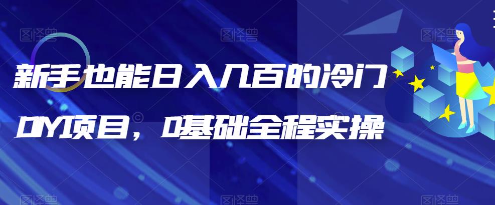 新手也能日入几百的冷门DIY项目，0基础全程实操【揭秘】-多课资源站