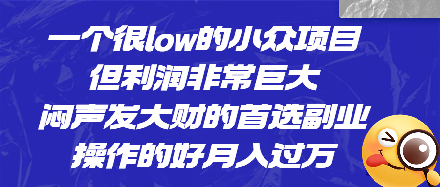 一个很low的小众项目，但利润非常巨大，闷声发大财的首选副业，月入过万-多课资源站