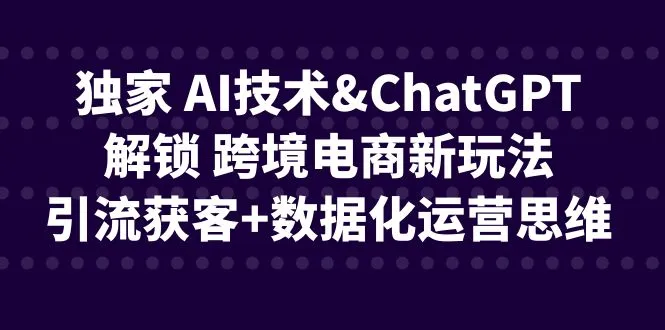 A站内流量获取方案:基于AI技术与GPT的跨境电商新营销策略-多课Ai资源库