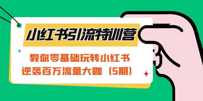 小红书引流特训营-第5期：教你零基础玩转小红书，逆袭百万流量大咖-多课资源站