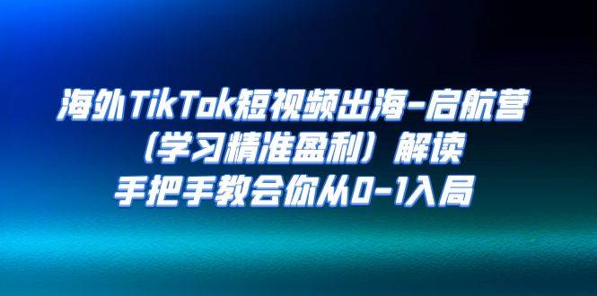 海外TikTok短视频出海-启航营（学习精准盈利）解读，手把手教会你从0-1入局-多课资源站
