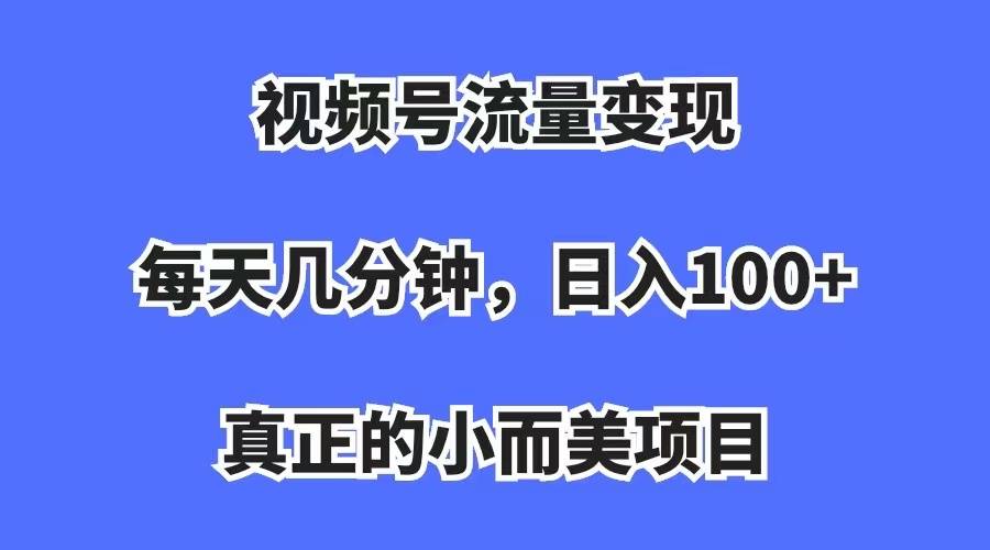 视频号流量变现，每天几分钟，收入100+，真正的小而美项目-多课资源站